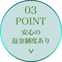 安心の返金制度あり